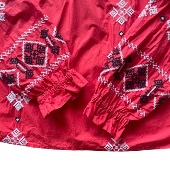ZARA WOMAN Embroidered Top in Red Size XS — GORGEOUS!!! - Picture 6 of 14